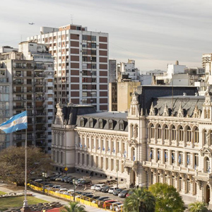 Vista aérea del Palacio Sarmiento