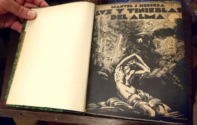 Fotografía de la tapa del libro Luz y tinieblas del alma de Manuel J. Herrera