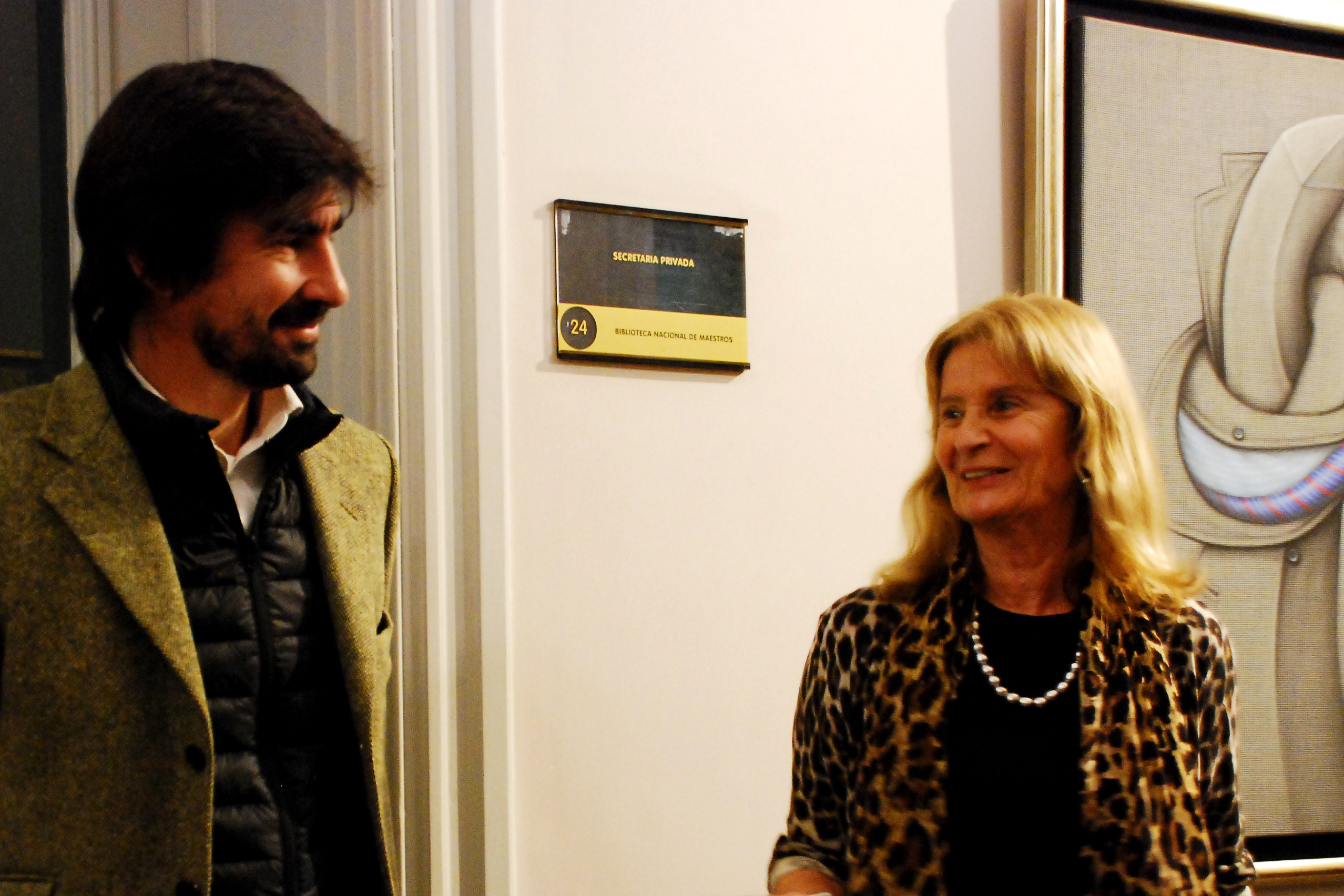 Santiago Pinasco (Zurbarán) y Graciela Perrone (BNM)