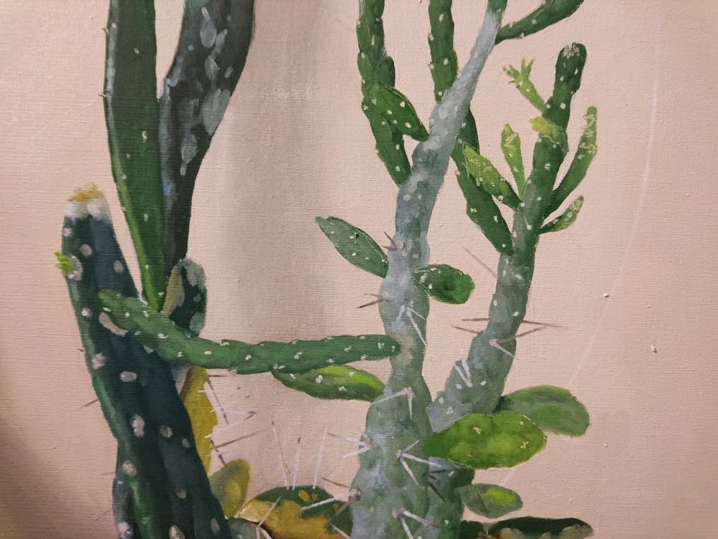 Detalle de la obra Cactus.