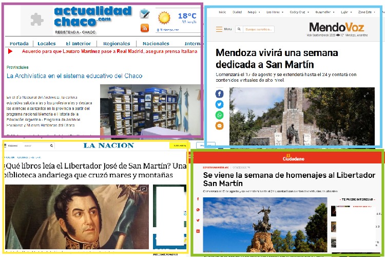 Tapas de los diarios con noticias de la bnm