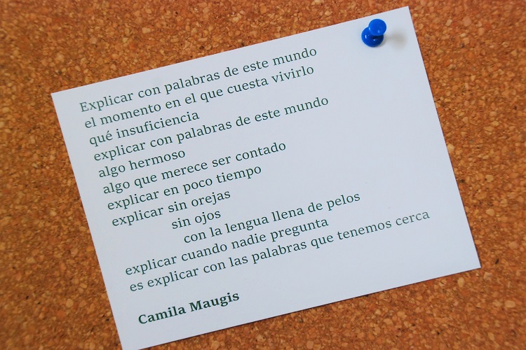 Poema de participante del taller